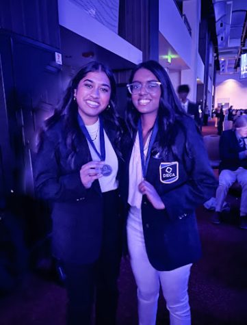 DECA state competitors, Holy Varsha Pedapalli and Akhila Kothapalli placed Top 8 in state.
