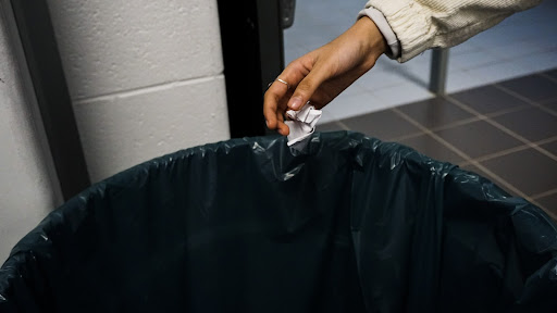 A diligent Dane stays after school to help keep the school clean. 