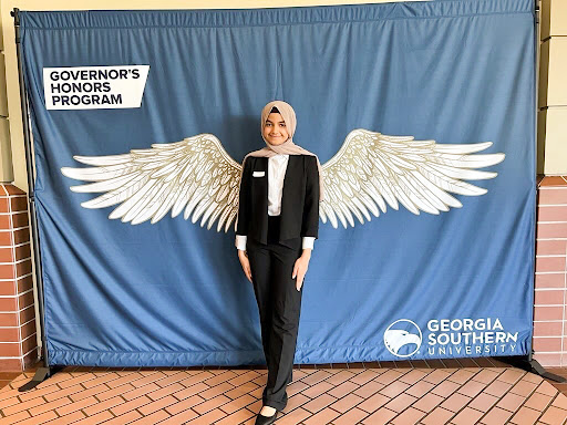 Reeha Rahman is honored at a GHP event as a Biology major, a competitive program open to all high-school students. She hopes her passion will shine through with her hard work.
