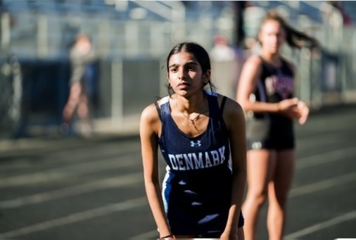 Noami Manoj is getting mentally prepared and focused for her upcoming race as a sophomore on the Denmark Track and Field team. 
