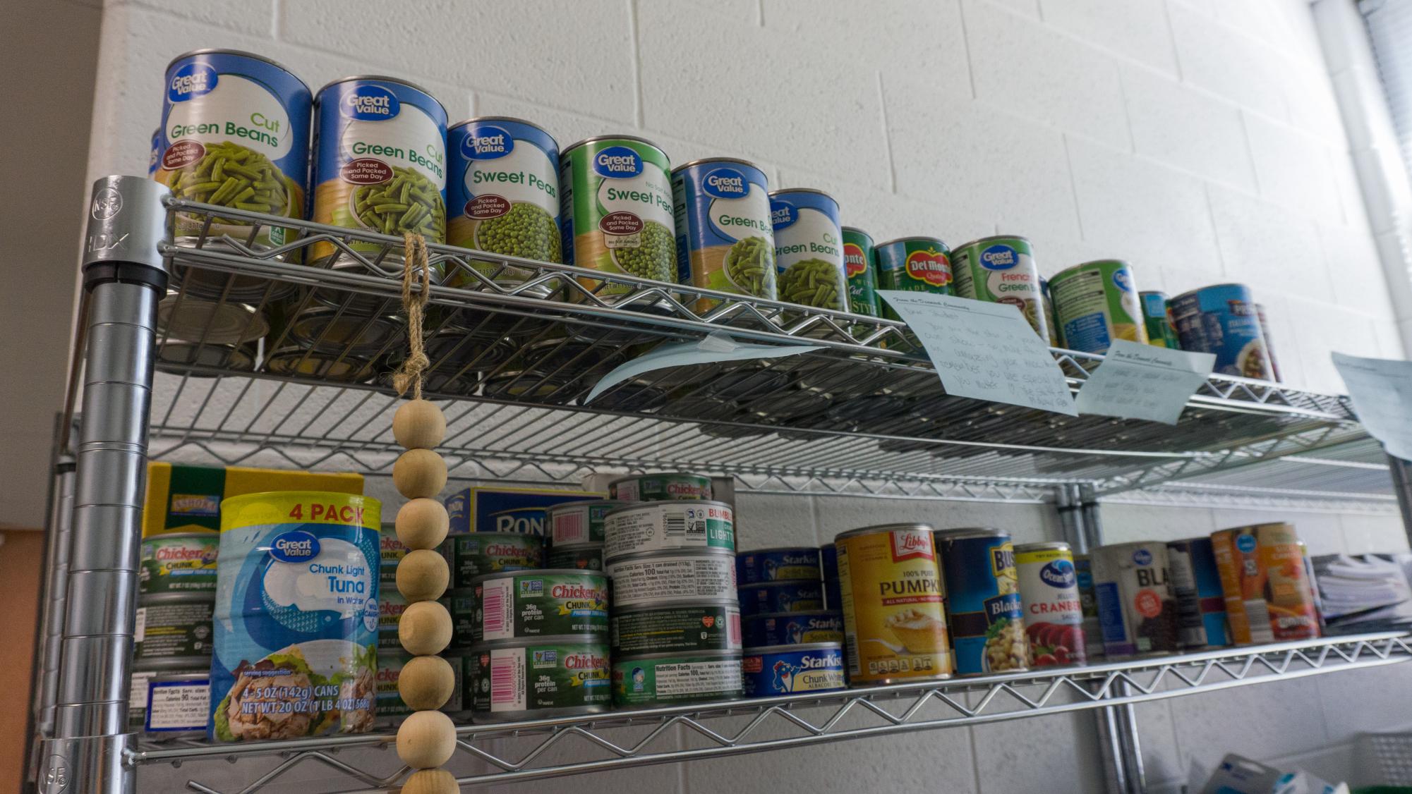 There is a variety of canned foods offered to students, and many different snacks as well.
