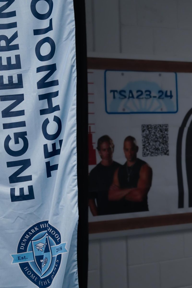An image of the set up which shows the relation between TSA and engineering CTAE on their industry certification day.